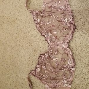 Mauve sensuous lace bra